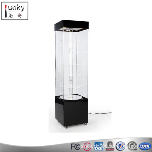 Acrylic LED light Rotating Display, Locking Security Cabinet ShowCase
